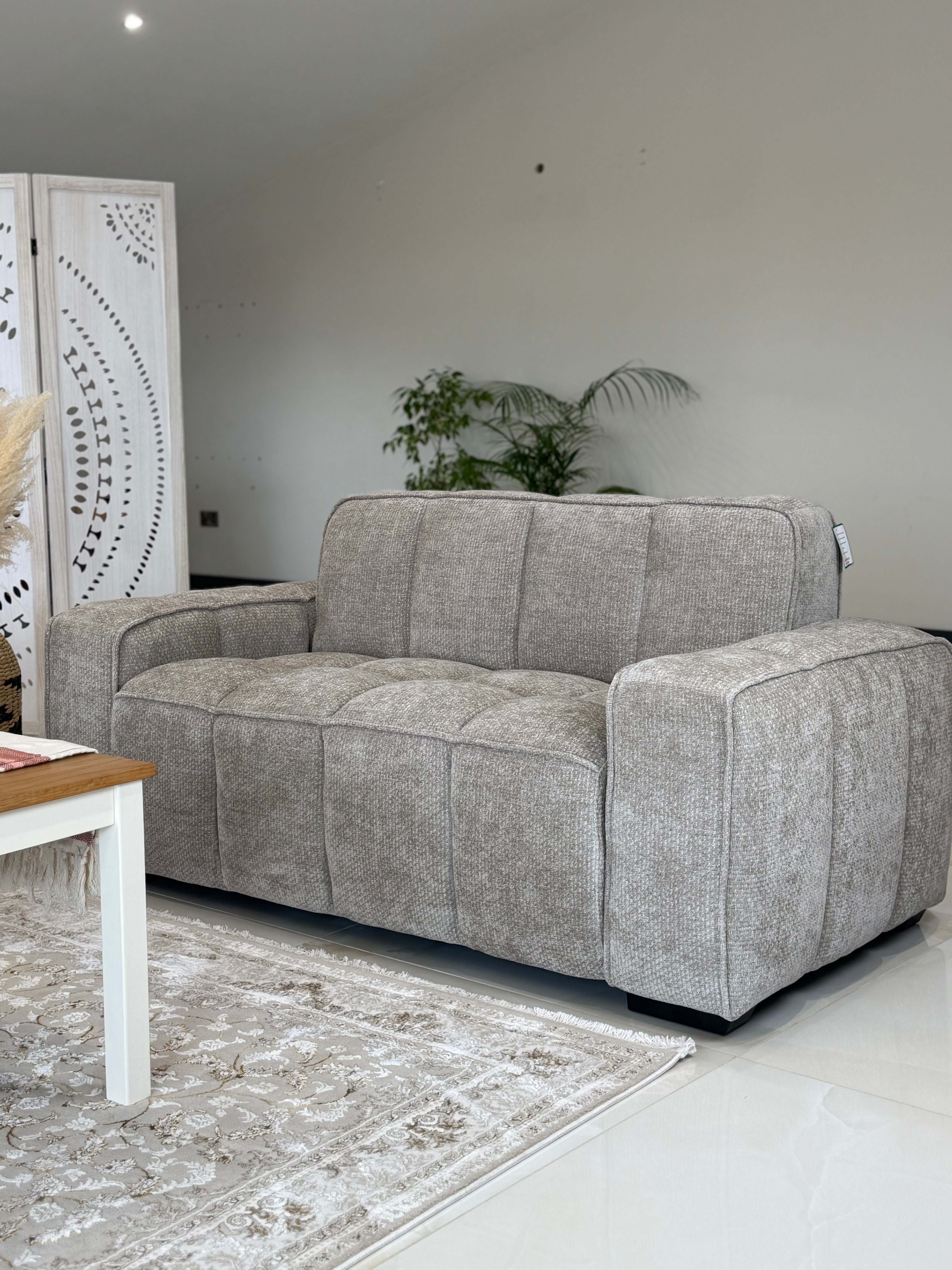 Romy 2 Seater Sofa in Beige - Lifestyle View 1