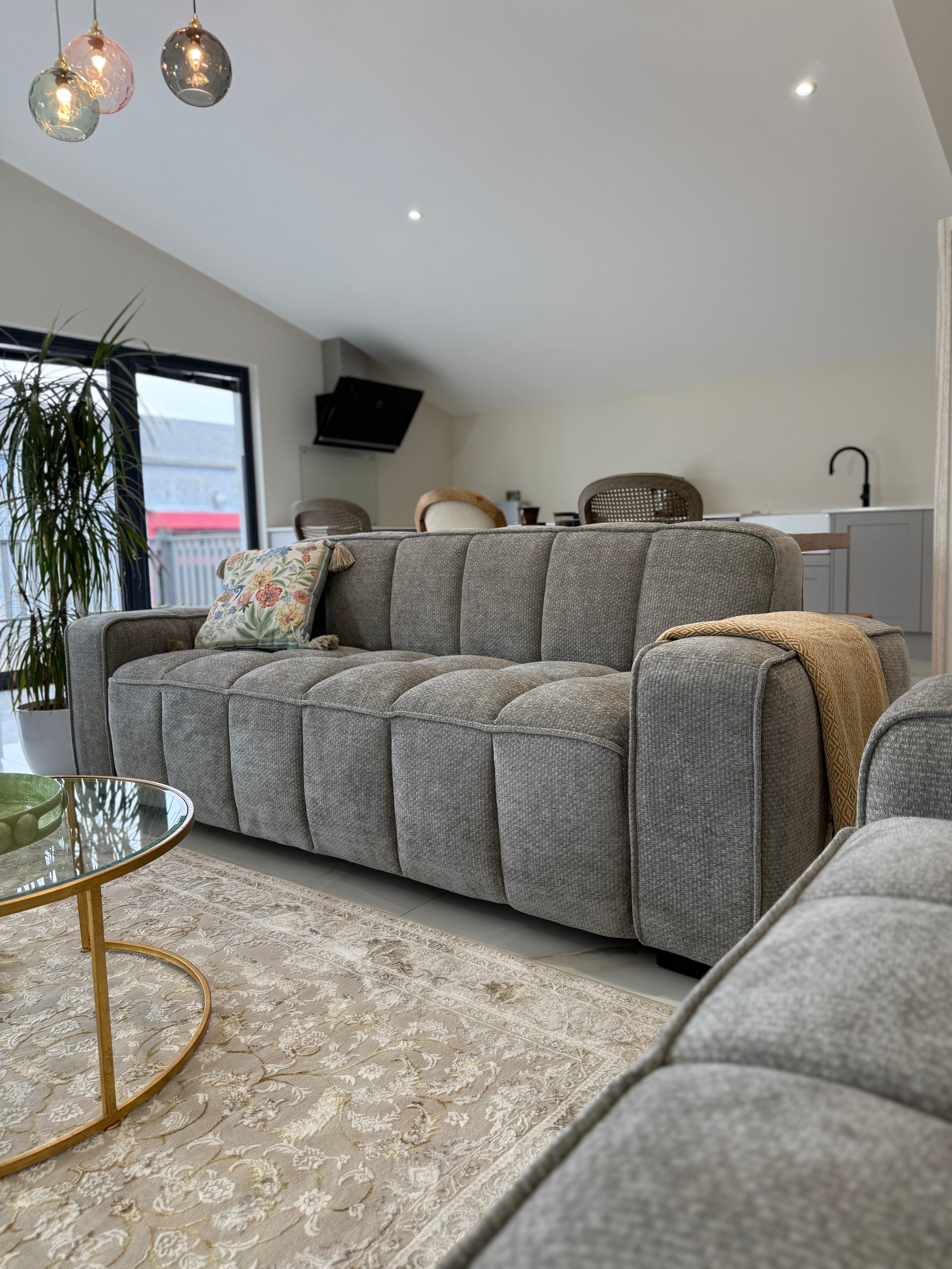 Romy 3 Seater Sofa in Grey - Lifestyle View 2