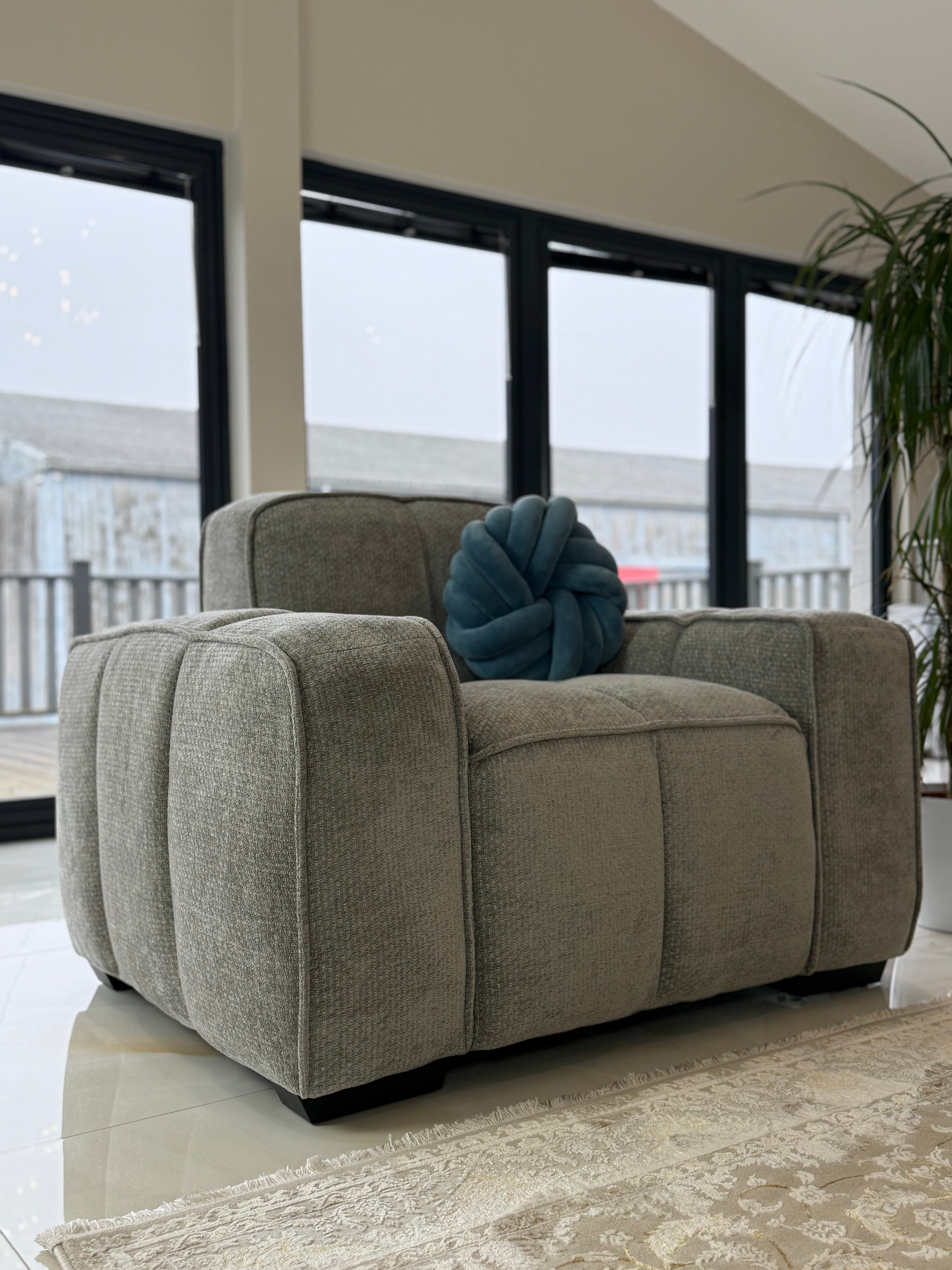 Romy Armchair in Grey - Lifestyle View 1
