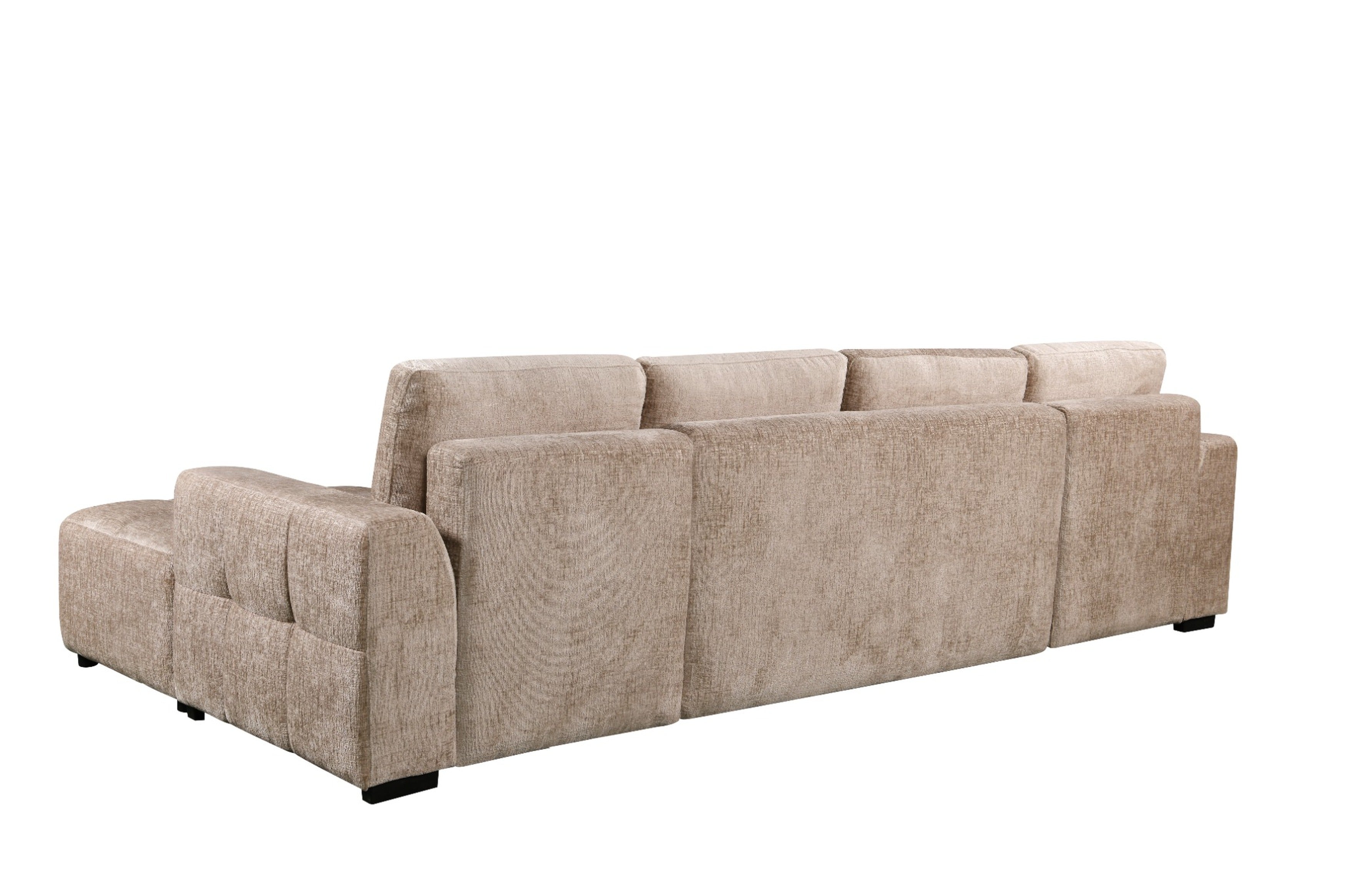 Arden Luxury U Shape Sofa bed in Beige - AMC Furniture