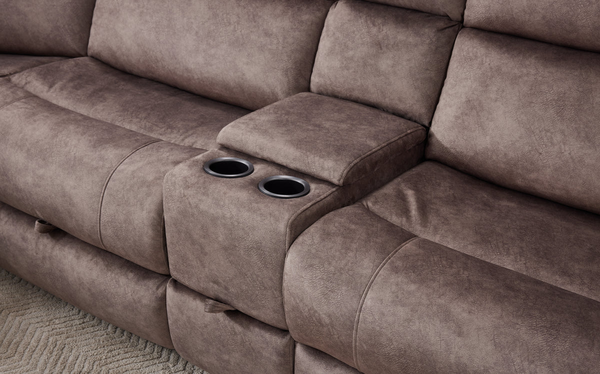 Orlando Large Electric Corner Sofa in Truffle Meta Sofa