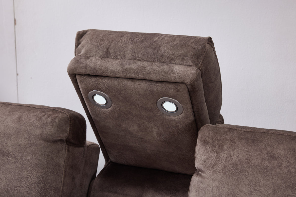 Orlando Large Electric Corner Sofa in Truffle Meta Sofa