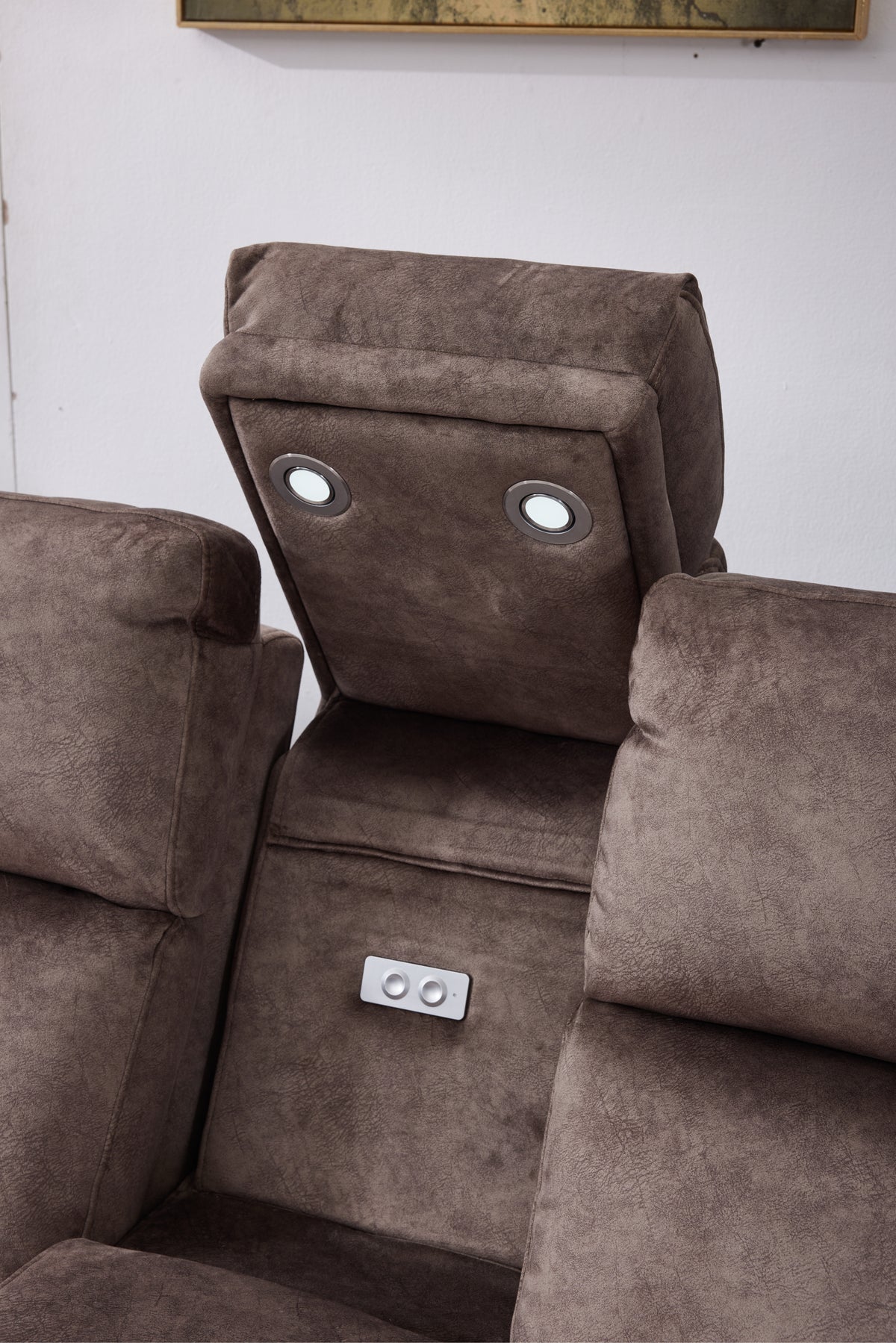 Orlando Large Electric Corner Sofa in Truffle Meta Sofa