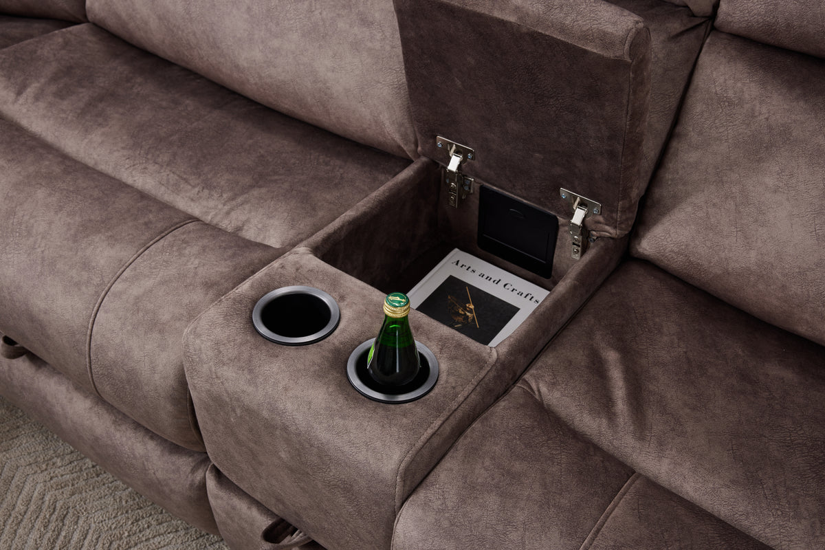 Orlando Large Electric Corner Sofa in Truffle Meta Sofa