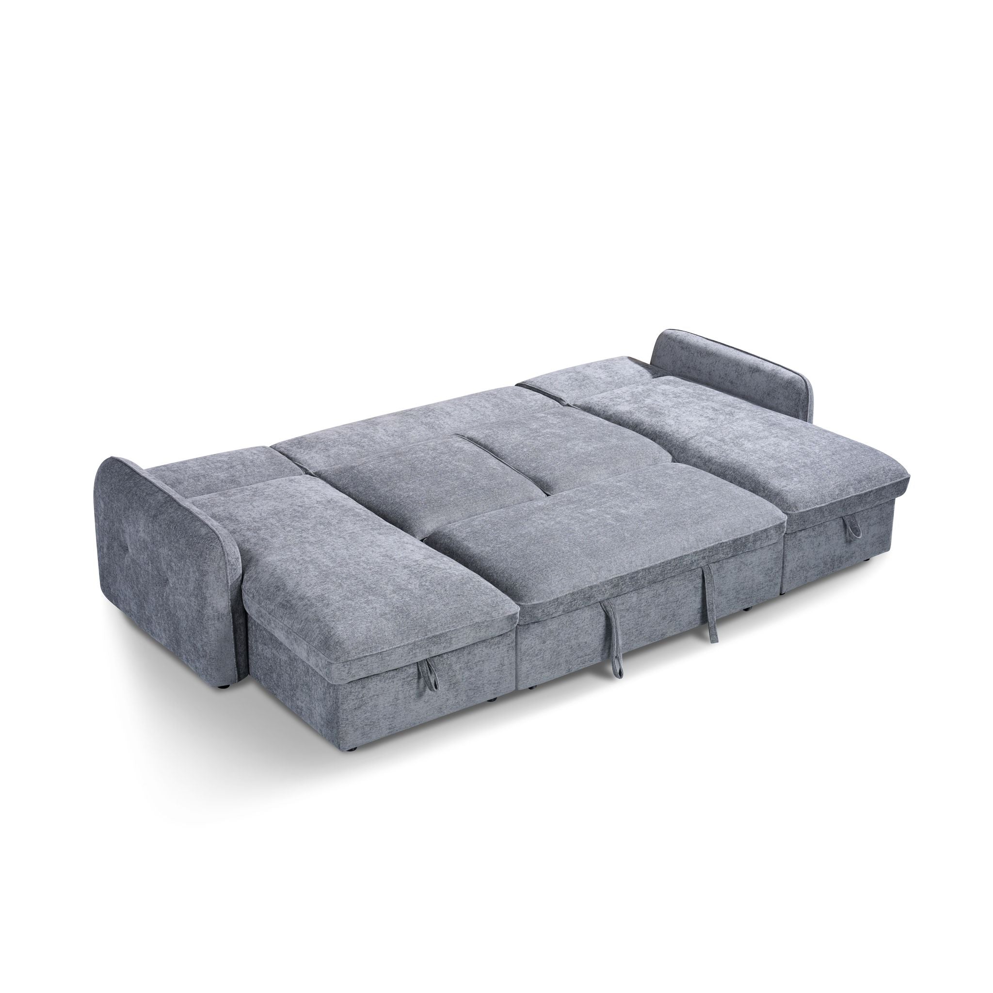 Thea U Shape Corner Sofa Bed in Grey - Studio View 3 Full Square