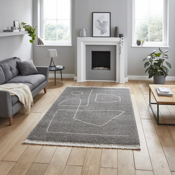 Boho A474 Grey/Cream 120 x 170 (6584600199232)