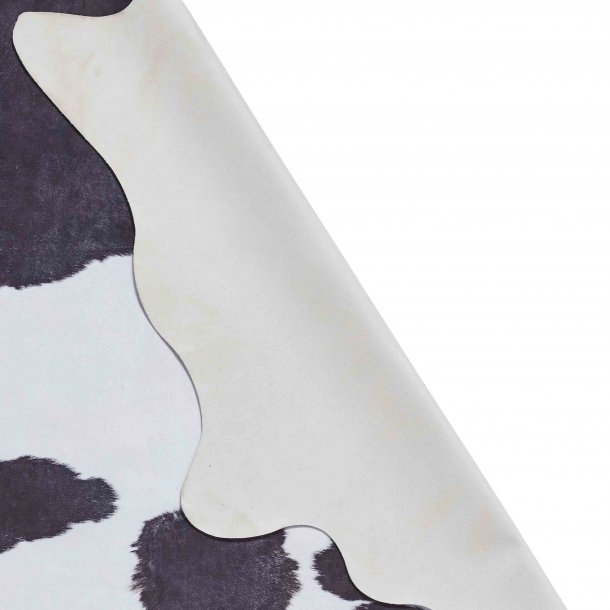 Faux cow Print Black/White 130 x 155 (6584610127936)